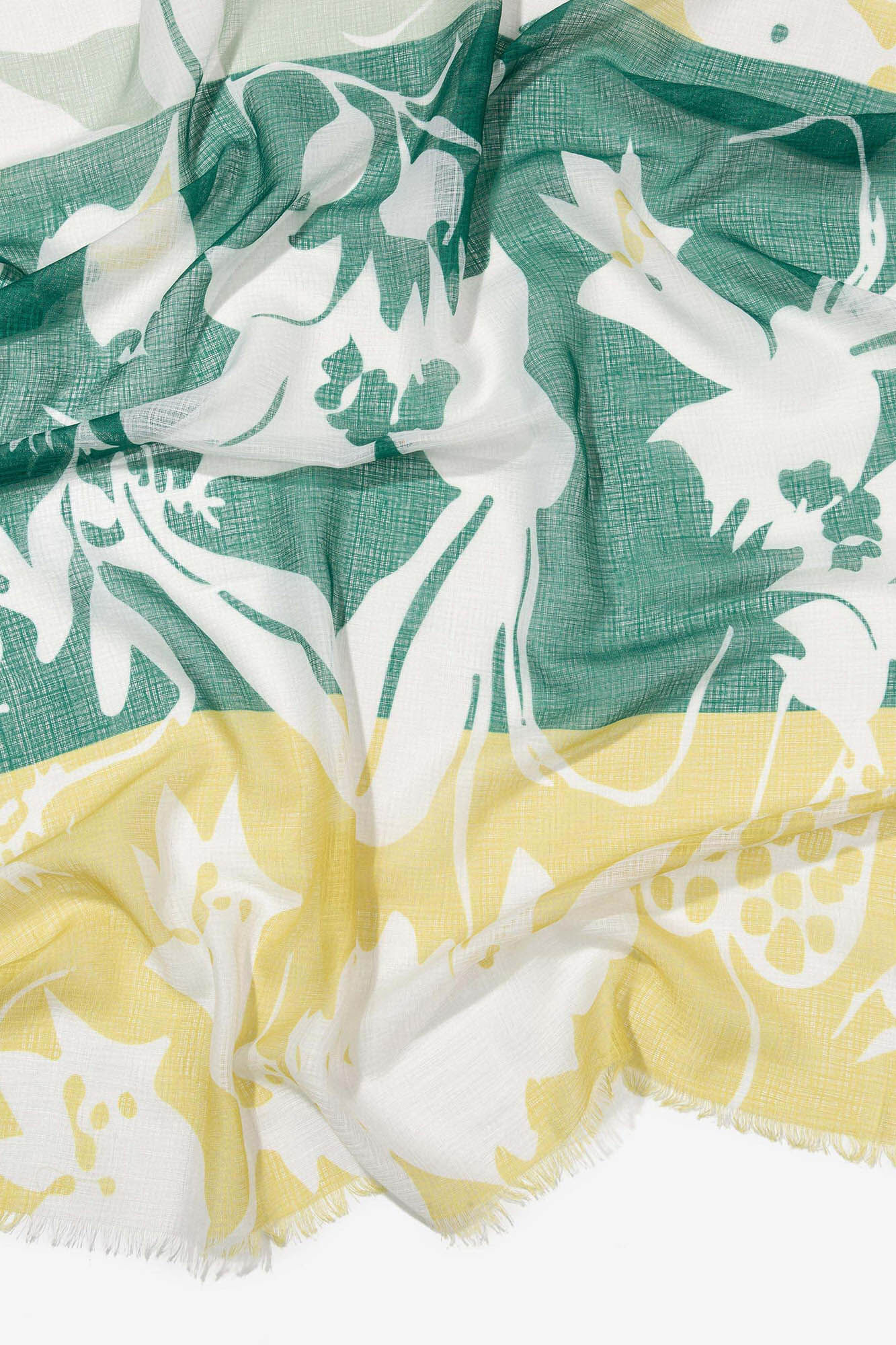 Lenço retangular estampado - Verde