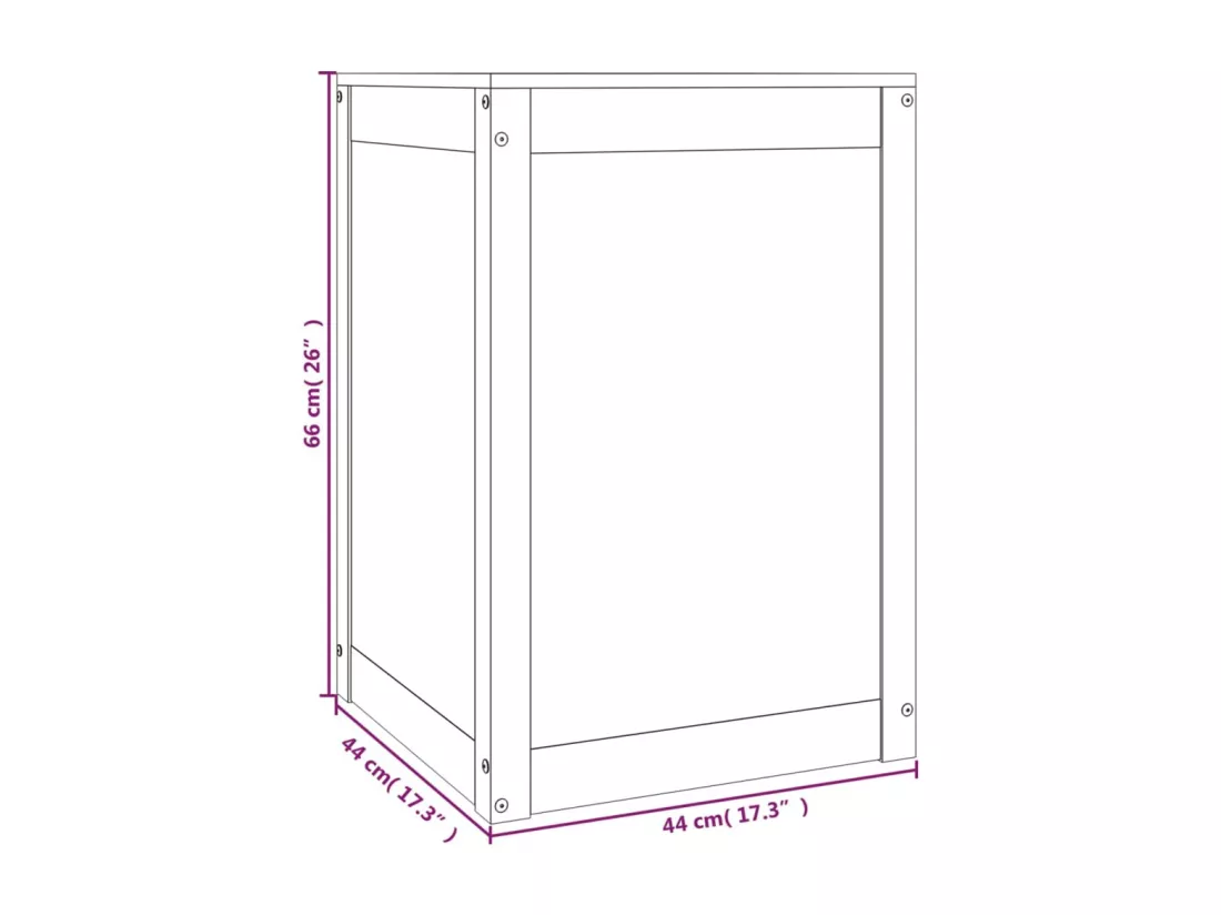 Boîte à linge Marron miel 44x44x66 Bois massif de pin