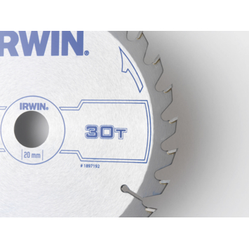 Irwin cirkelzaagblad Ø160 mm met asgat 20mm, vertanding 30T