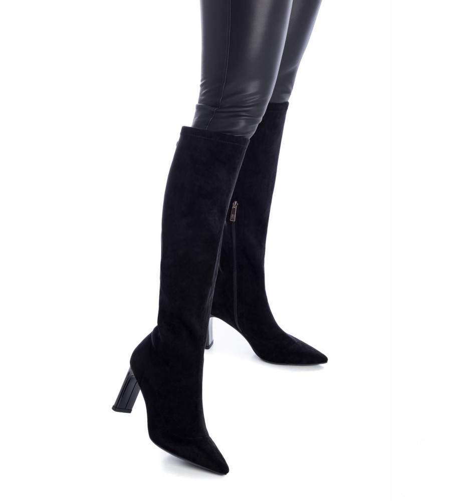 Botas Xti 140540 Pretas - Altura do salto: 8 cm -