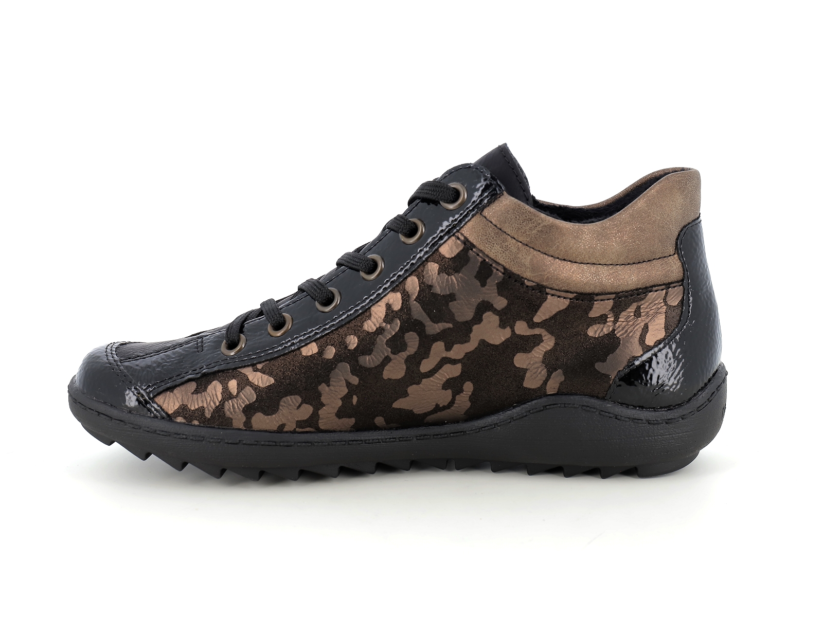 Remonte-R1462 Matières combinées Noir Bronze