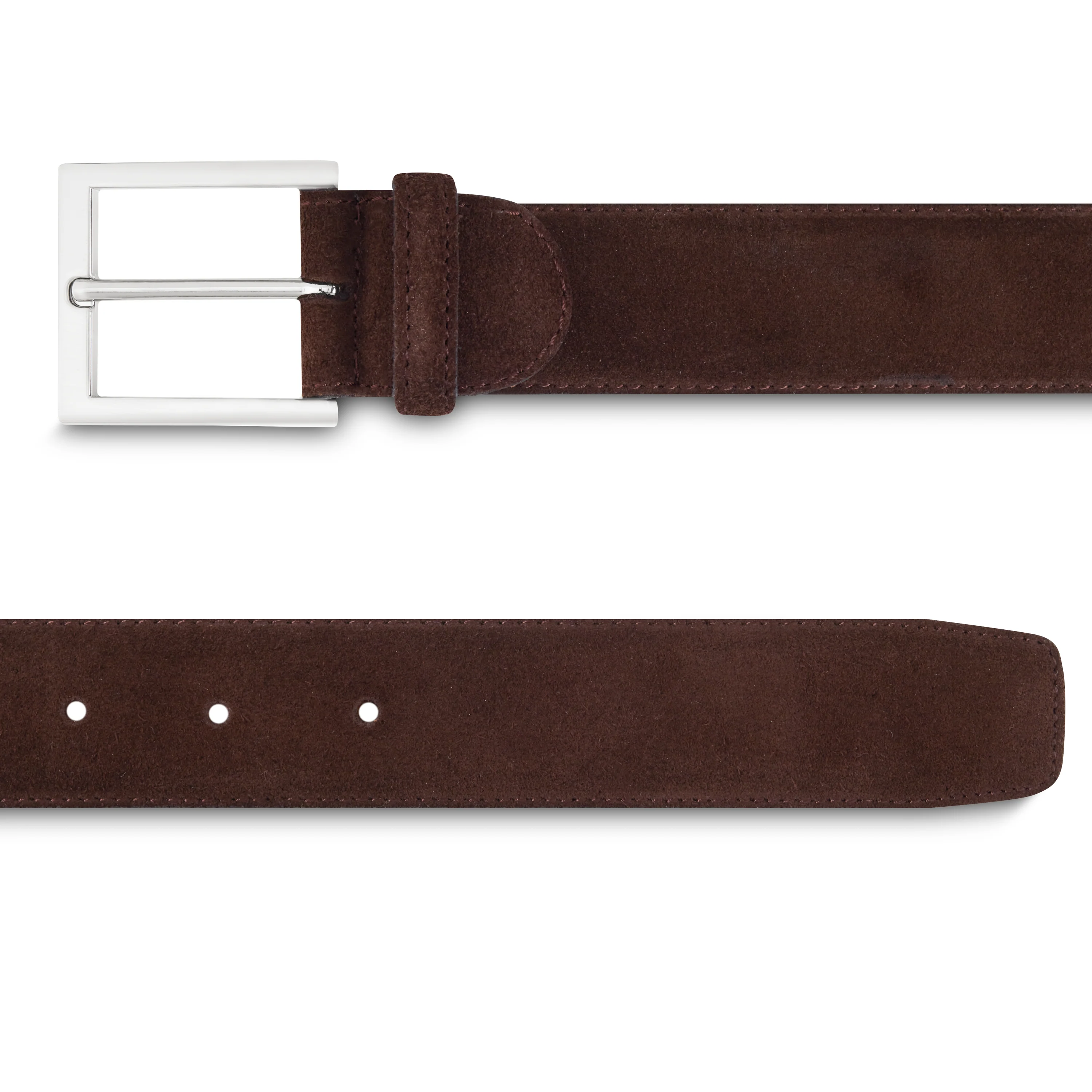 Ceinture veau velours marron