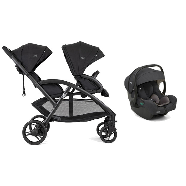 Poussette DUO EVALITE double + I-gemm 3 Shale - JOIE