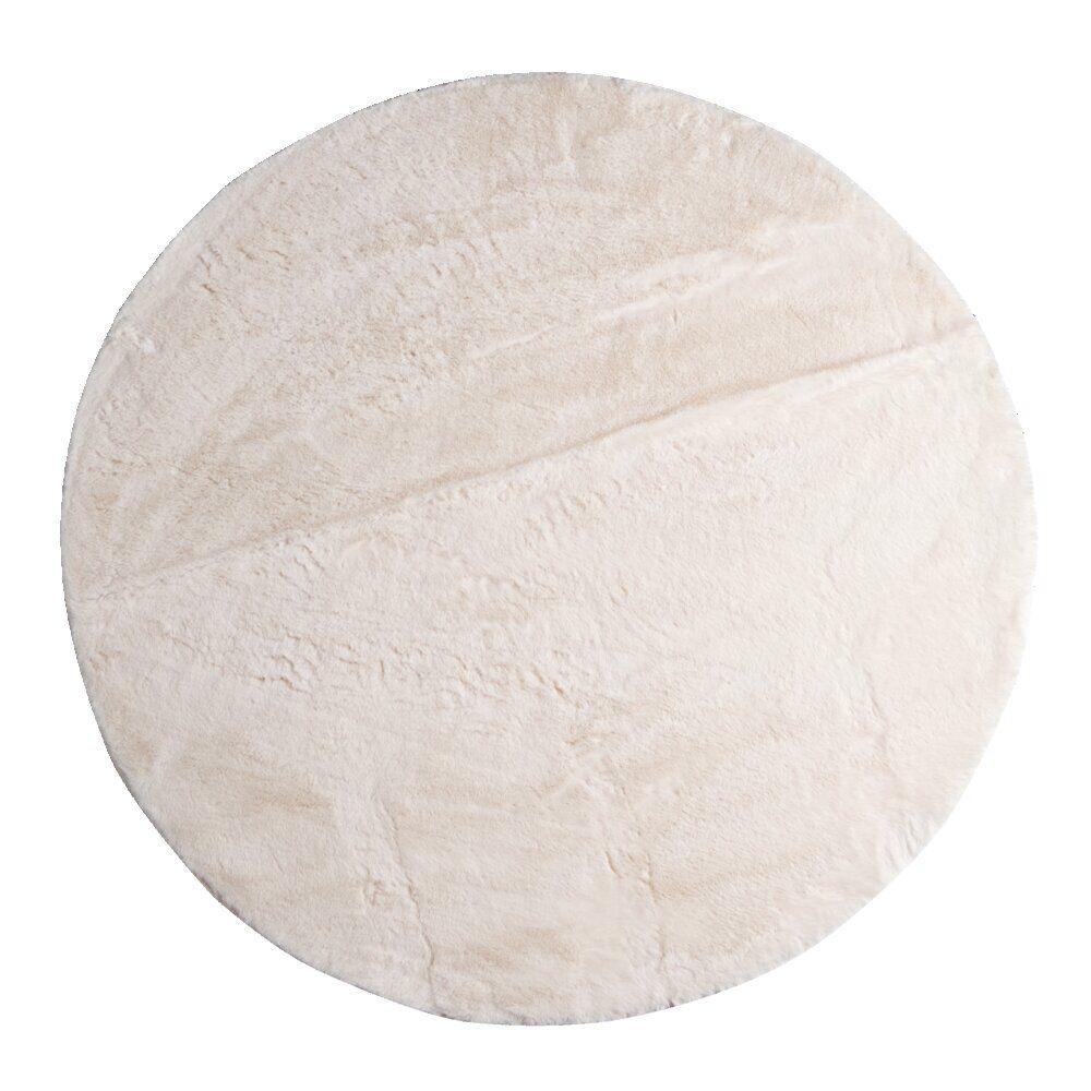Tapis rond effet fourrure Ø120cm - 3 modèles