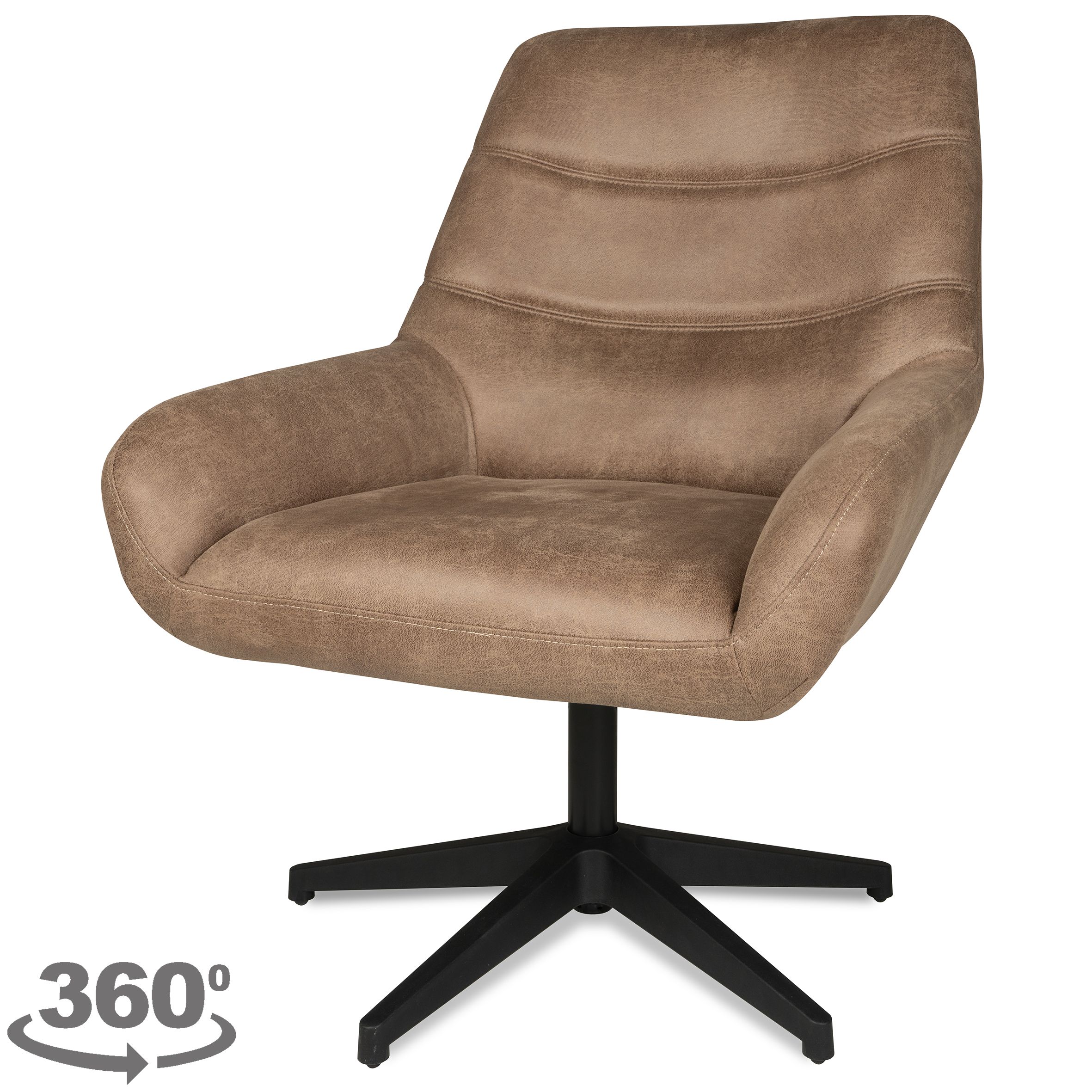 Draaifauteuil - Chicago Truffle Toma B73 x D76.5 x H95.5 cm