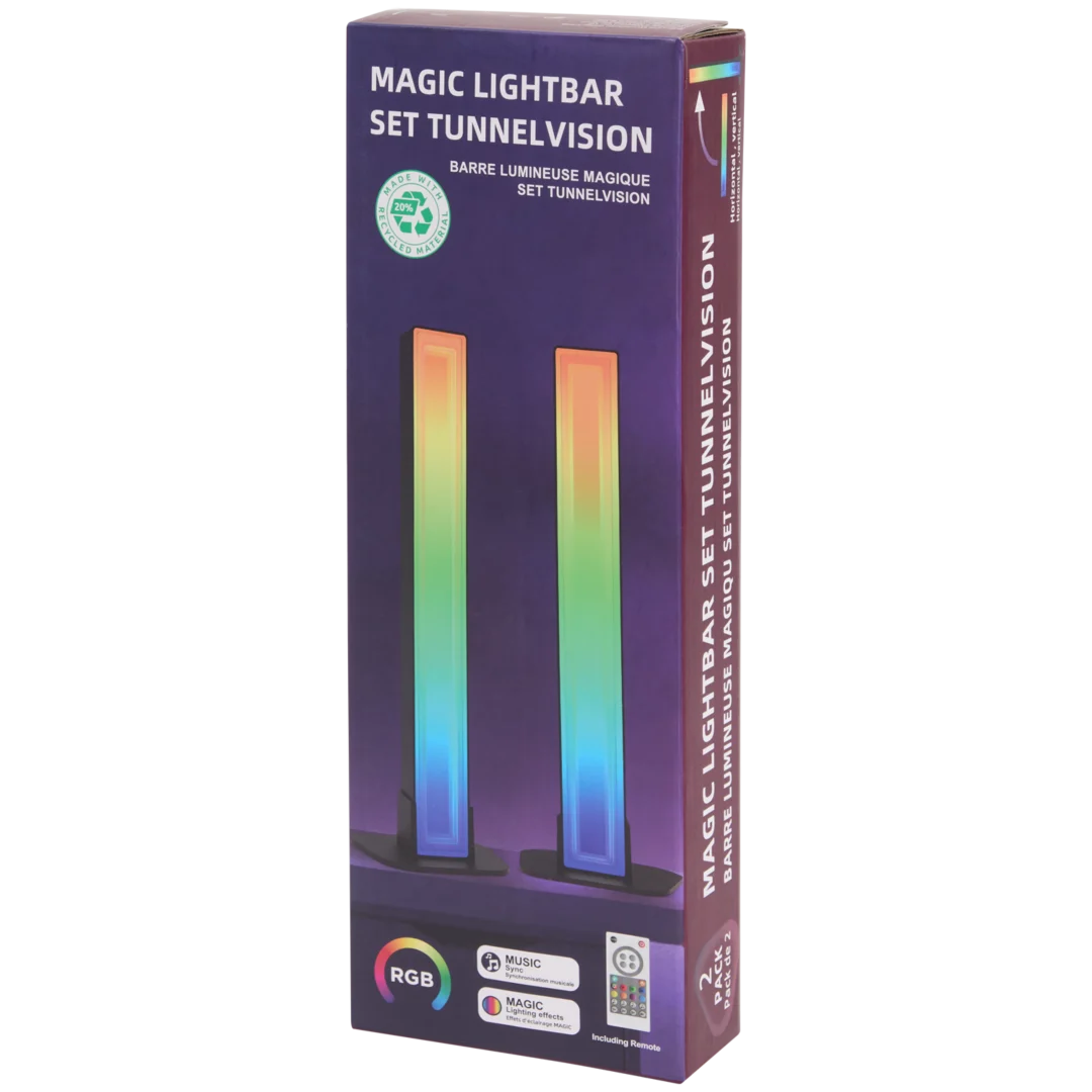 Lichtbalken 2 stuks | 28 x 3,5 cm | diverse kleuren