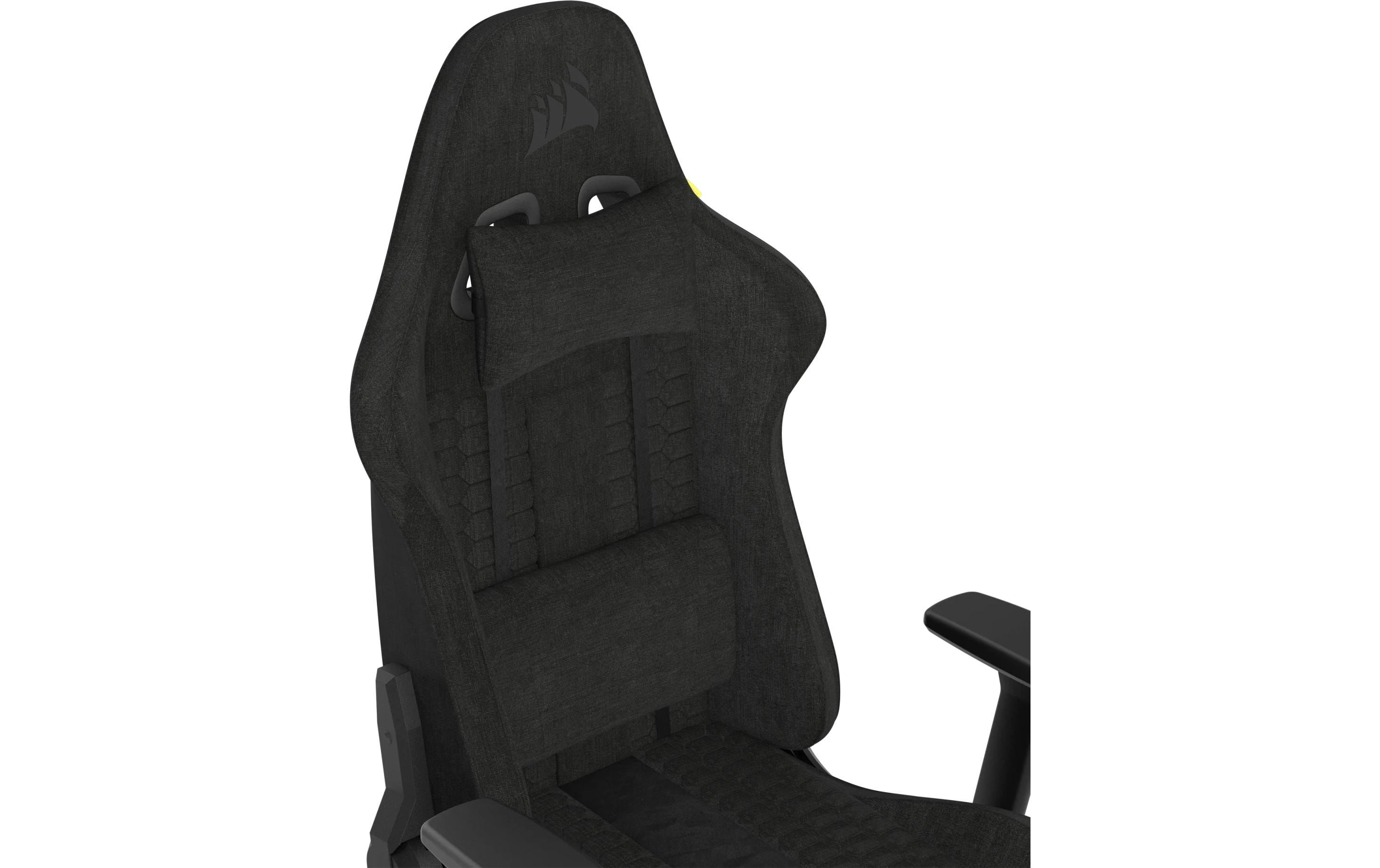 Gaming-Stuhl TC100 Relaxed Stoff Schwarz<br>Gaming-Computerstuhl mit 120 kg Belastbarkeit
