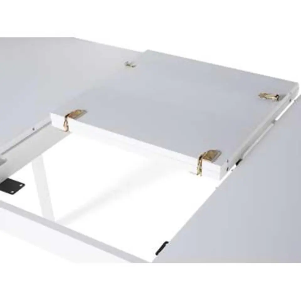 SANFORD - Uitschuifbare eettafel - Wit - 80 x 120/160 cm - MDF
