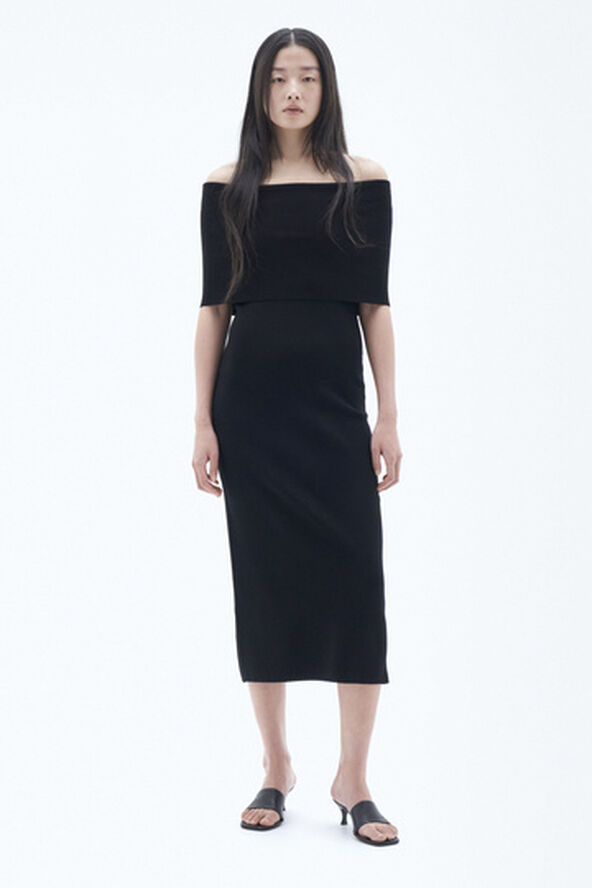 Filippa K Off Shoulder Dress Black