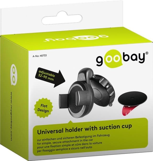 Goobay Smartphone bilholder med sugekop Slim