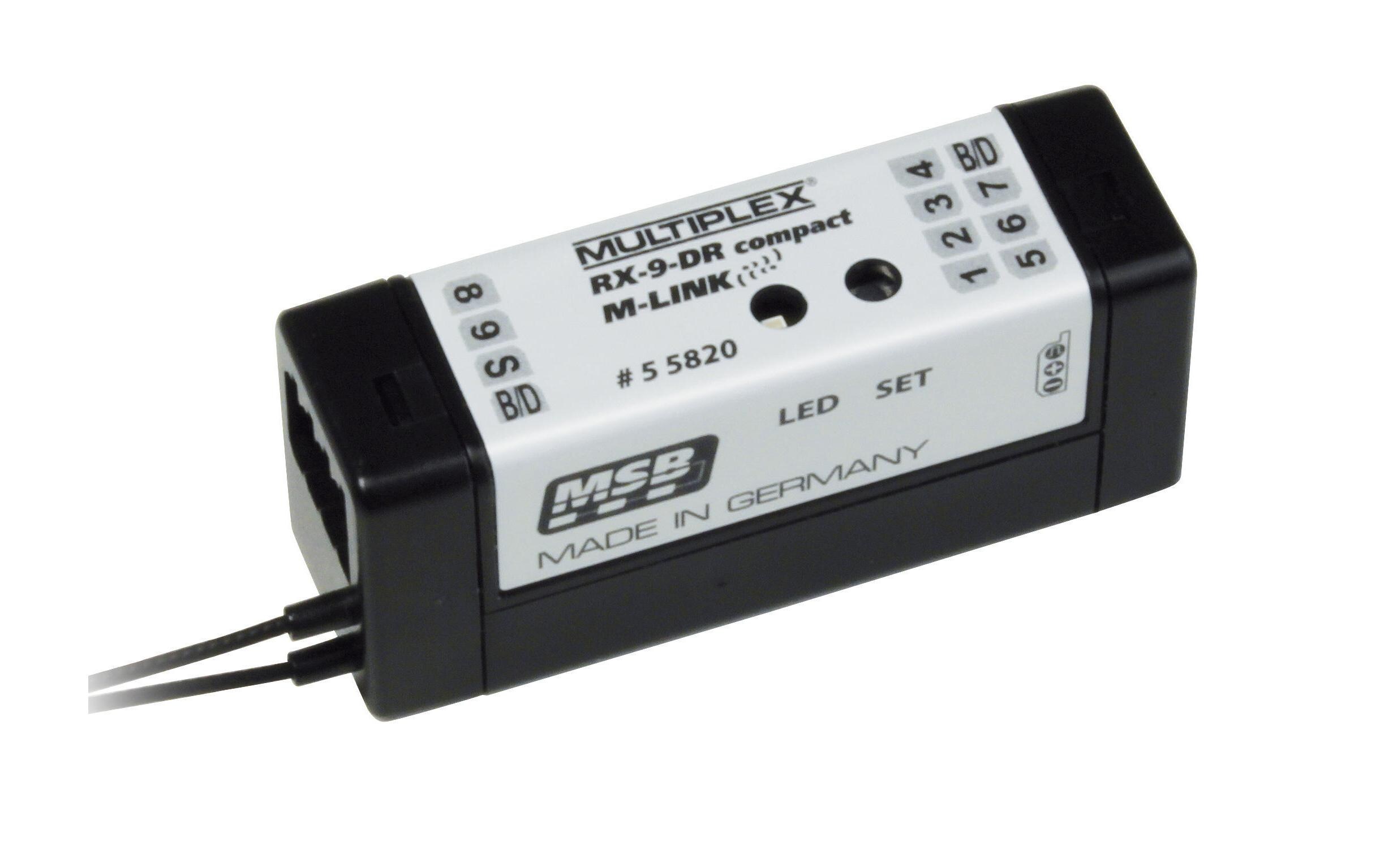 Empfänger RX9DR compact M-Link, 9-Kanal<br>2.4 GHz M-Link Empfänger