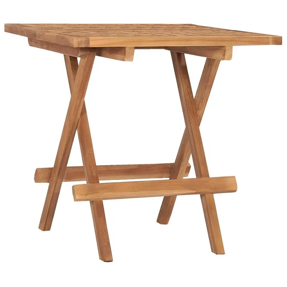 vidaXL - Tuintafel inklapbaar - Bruin - Massief teakhout - 50x50x50 cm
