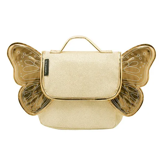 Caramel & Cie Cartable Papillon Paillette | Doré