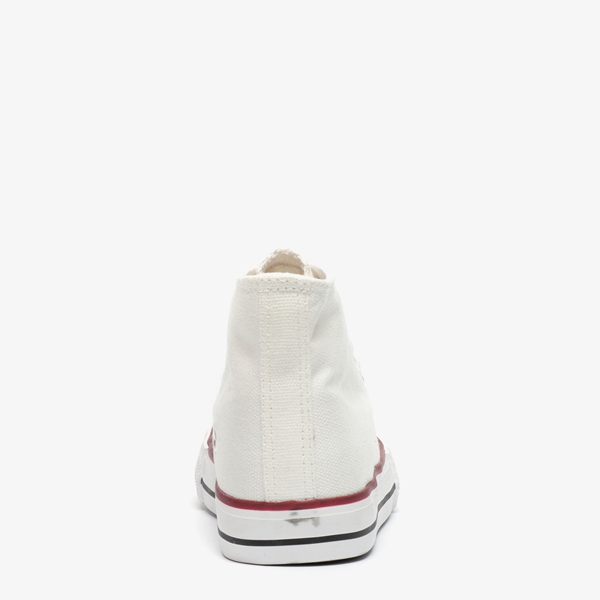 Hoge canvas kinder sneakers wit