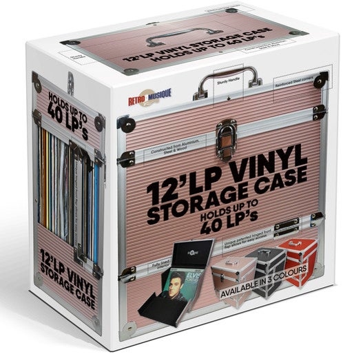 Retro Musique KXRM 03 RG rosé gouden platenkoffer incl. sleeves