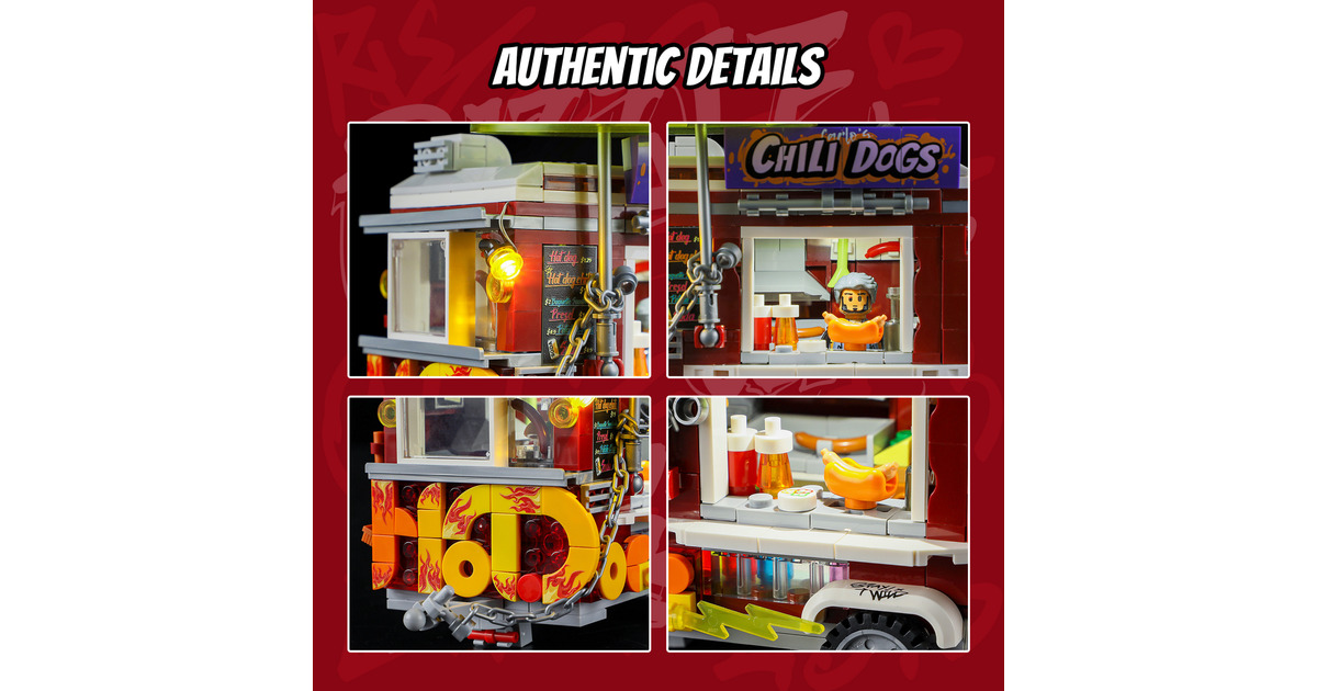 LumibricksStreet Fusion - Chili Dog Trailer Constructiespeelgoed  (F9046)