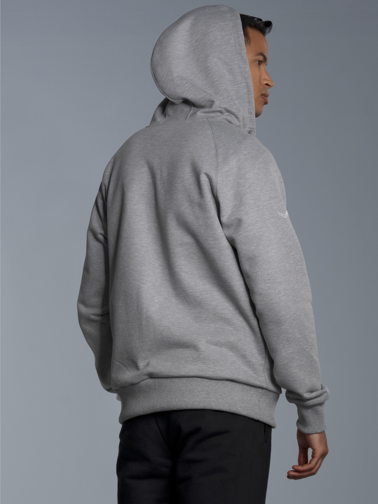 Sweatjacke mit KapuzeGrau-melange