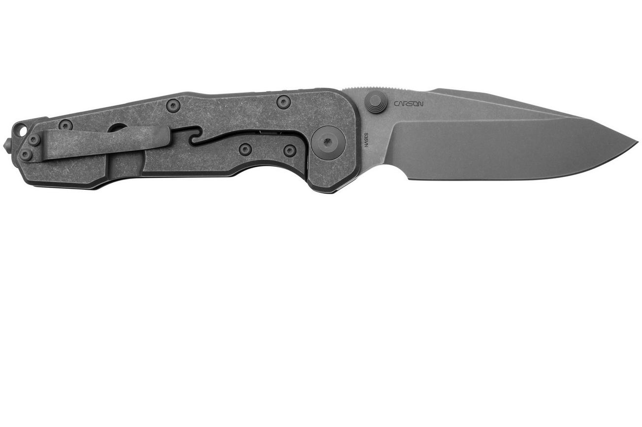 Real Steel 9913 Evolution, Carbonfiber Titanium, Droppoint, zakmes, Carson Huang design