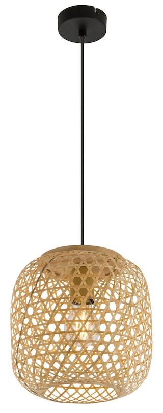 GLOBO Retrofit Pendelleuchte MIRENA 23 cm Bambus