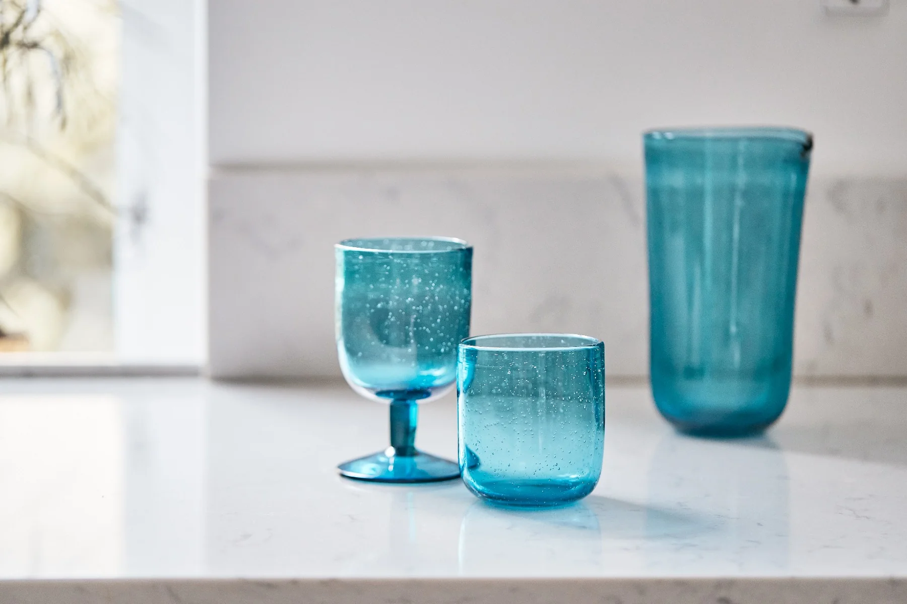 Bahne Interior  Vandglas - blå
