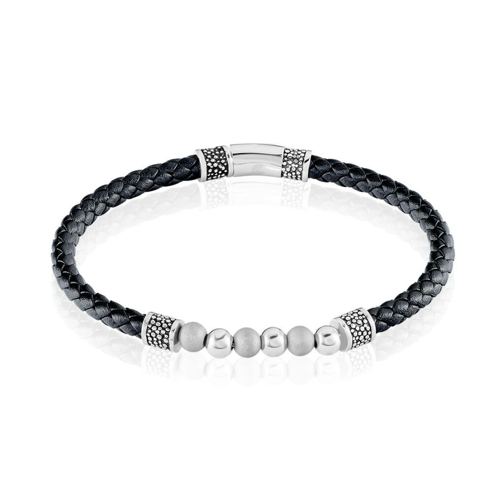 Bracelet Jourdan Pheonix Cuir Noir