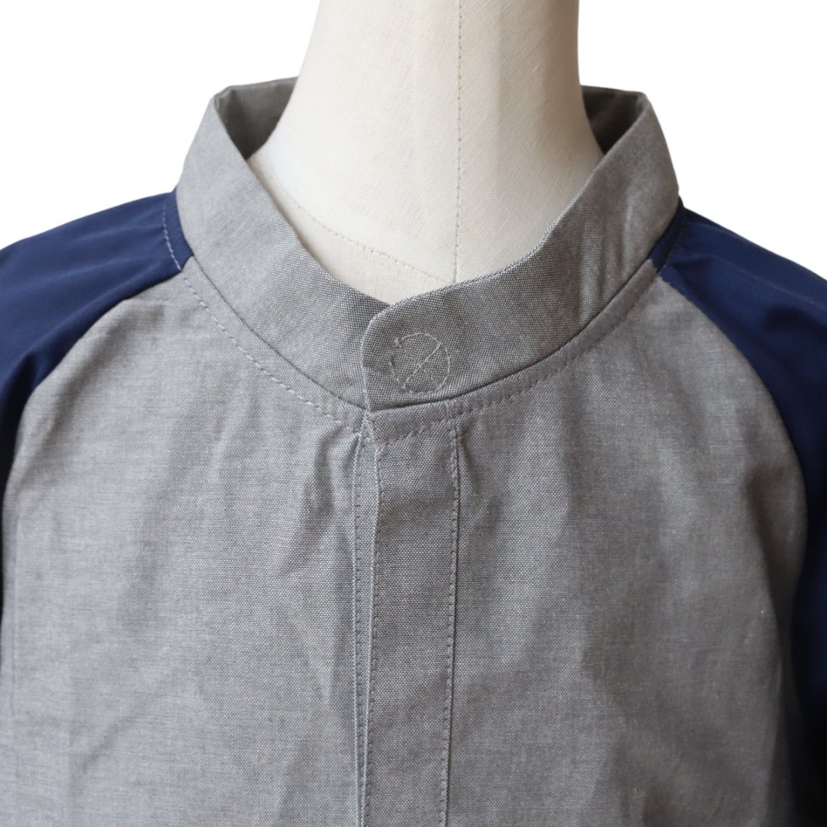 Tablier d'école enfant gris et bleu