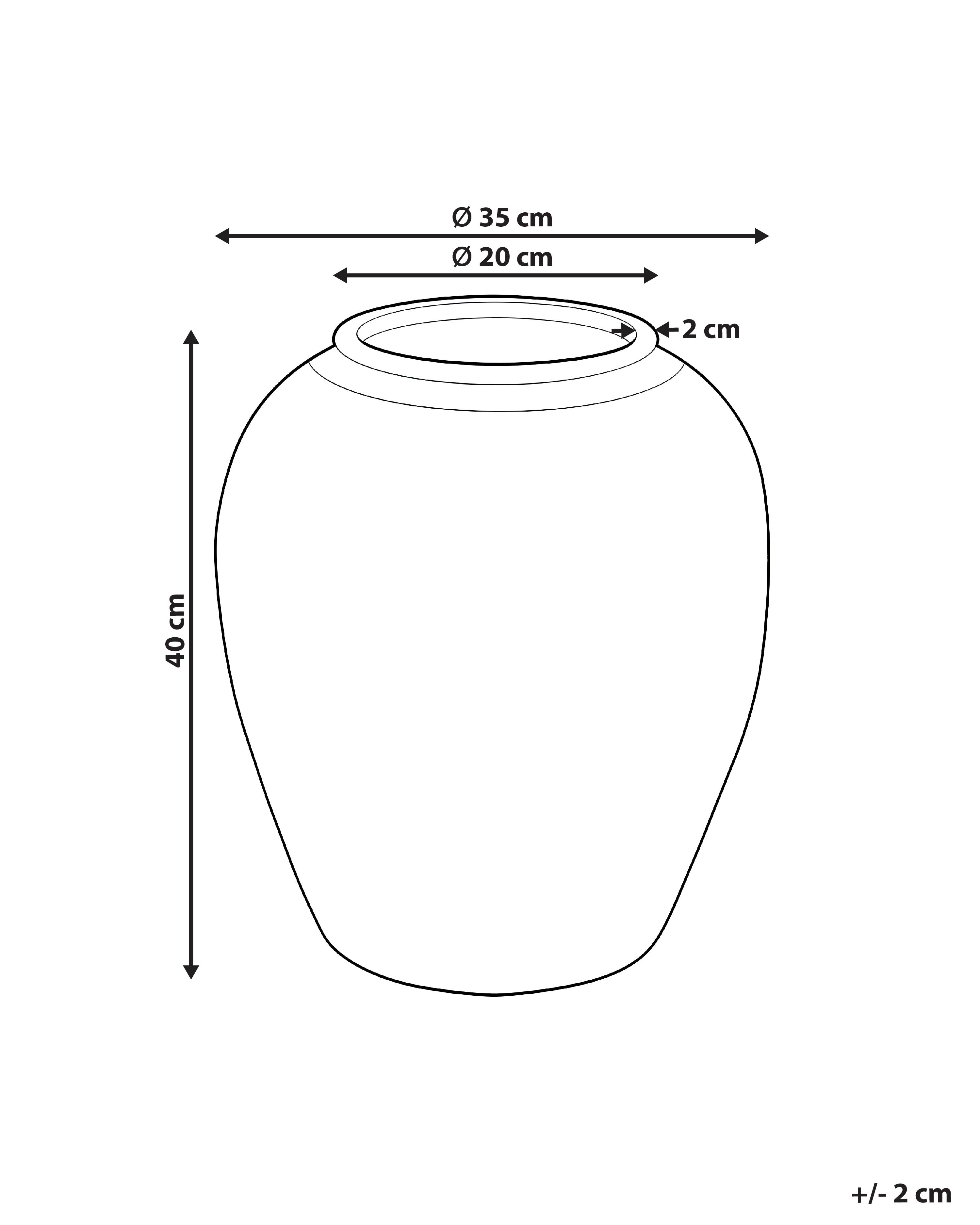 Bloemenvaas KATERINI 40 cm Bruin