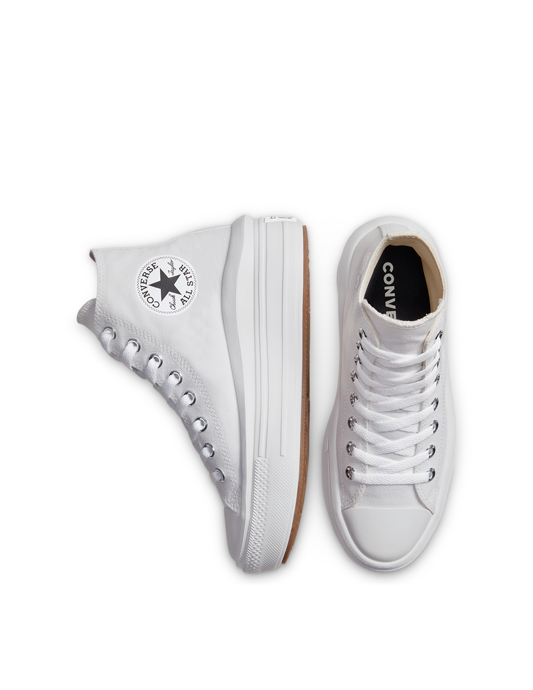 converse sneakers compensées montantes femme ctas move hi blanc