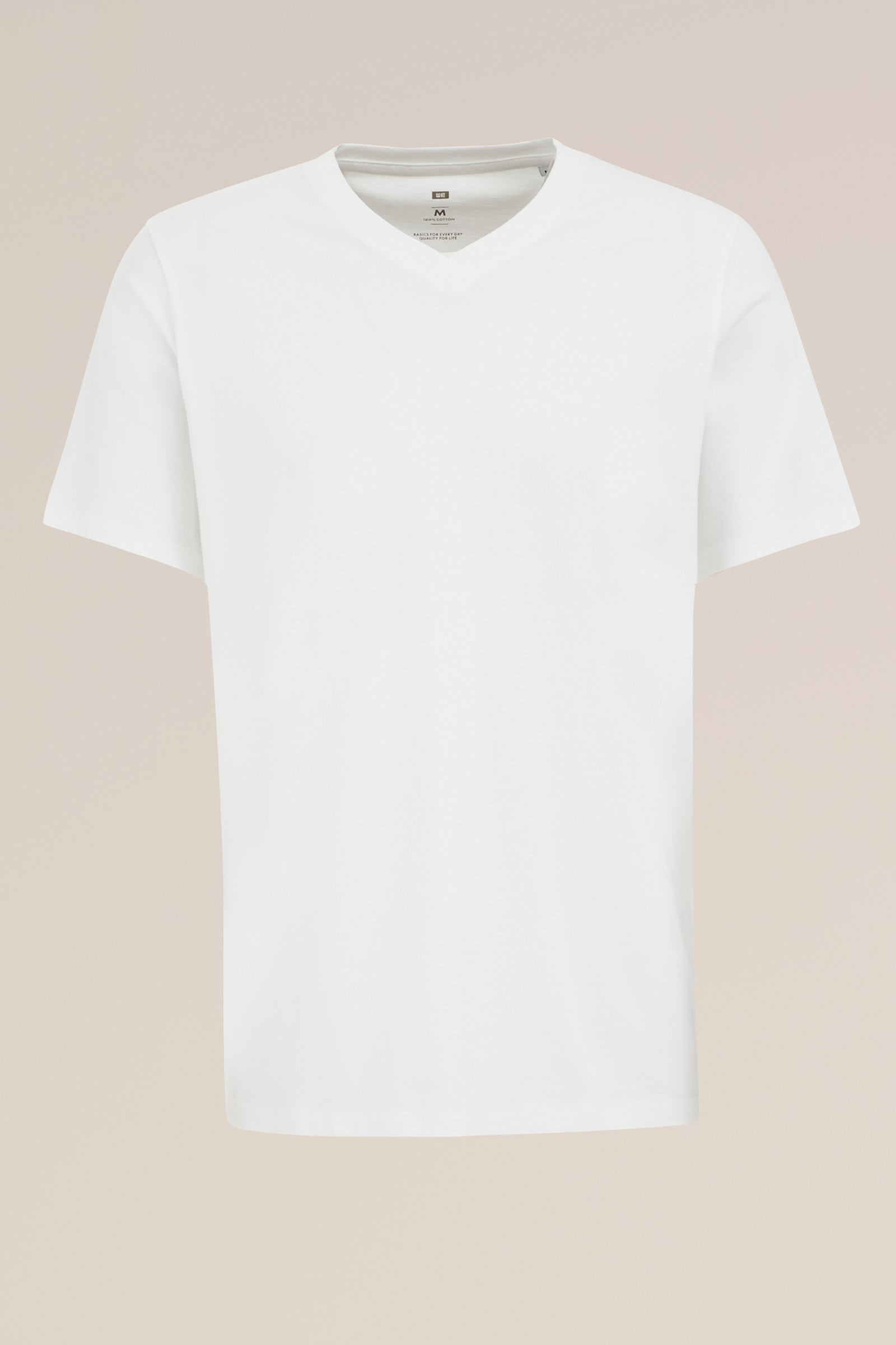 T-shirt van 100% katoen WE Fashion Wit