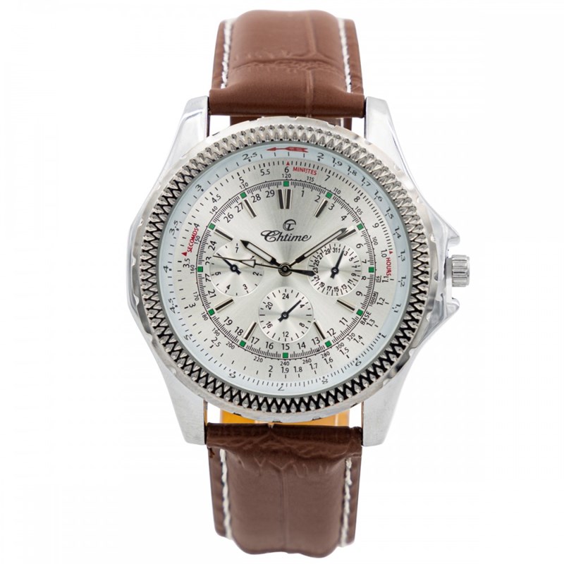 Montre Homme CHTIME bracelet Cuir Marron