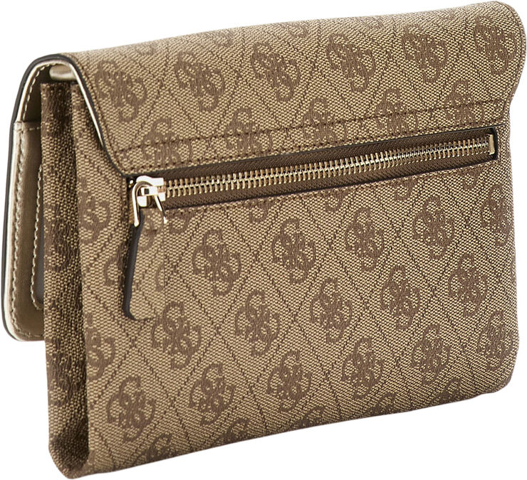 GUESS NOELLE XBODY FLAP ORGANIZER Latte logo/brown