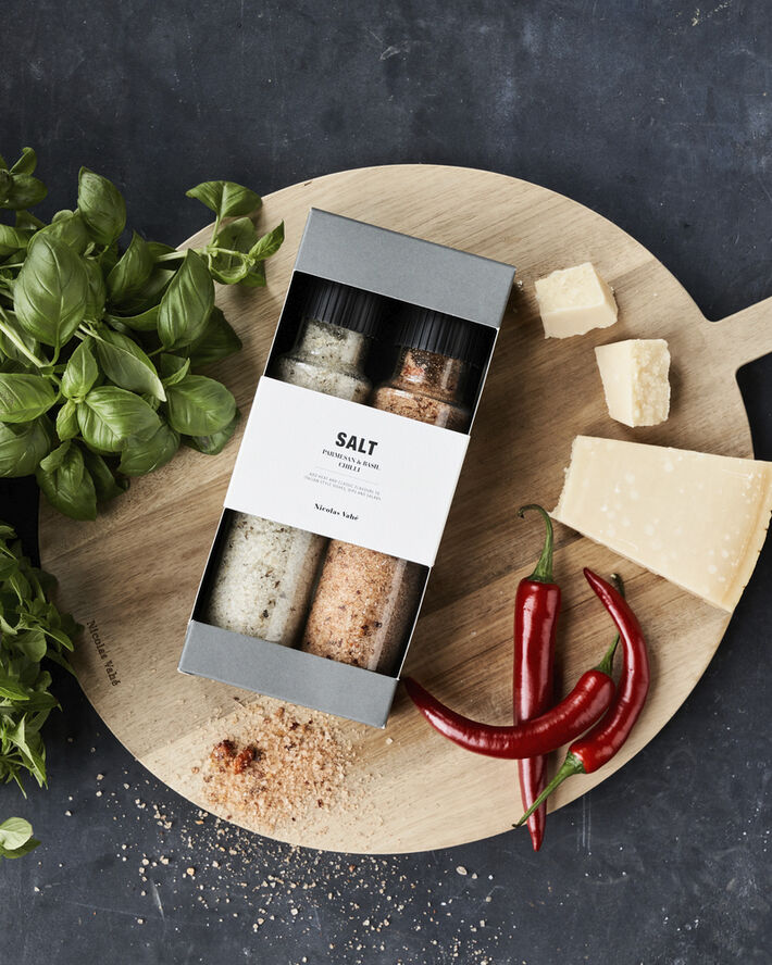 Nicolas Vahé Gaveæske, Nicolas Vahé Parmesan & Basil salt & Chilli salt