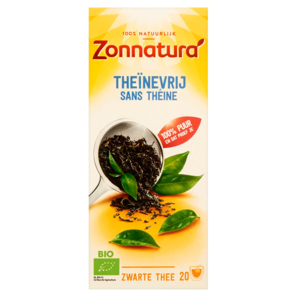 3x Zonnatura Thee Theinevrij 20 stuks