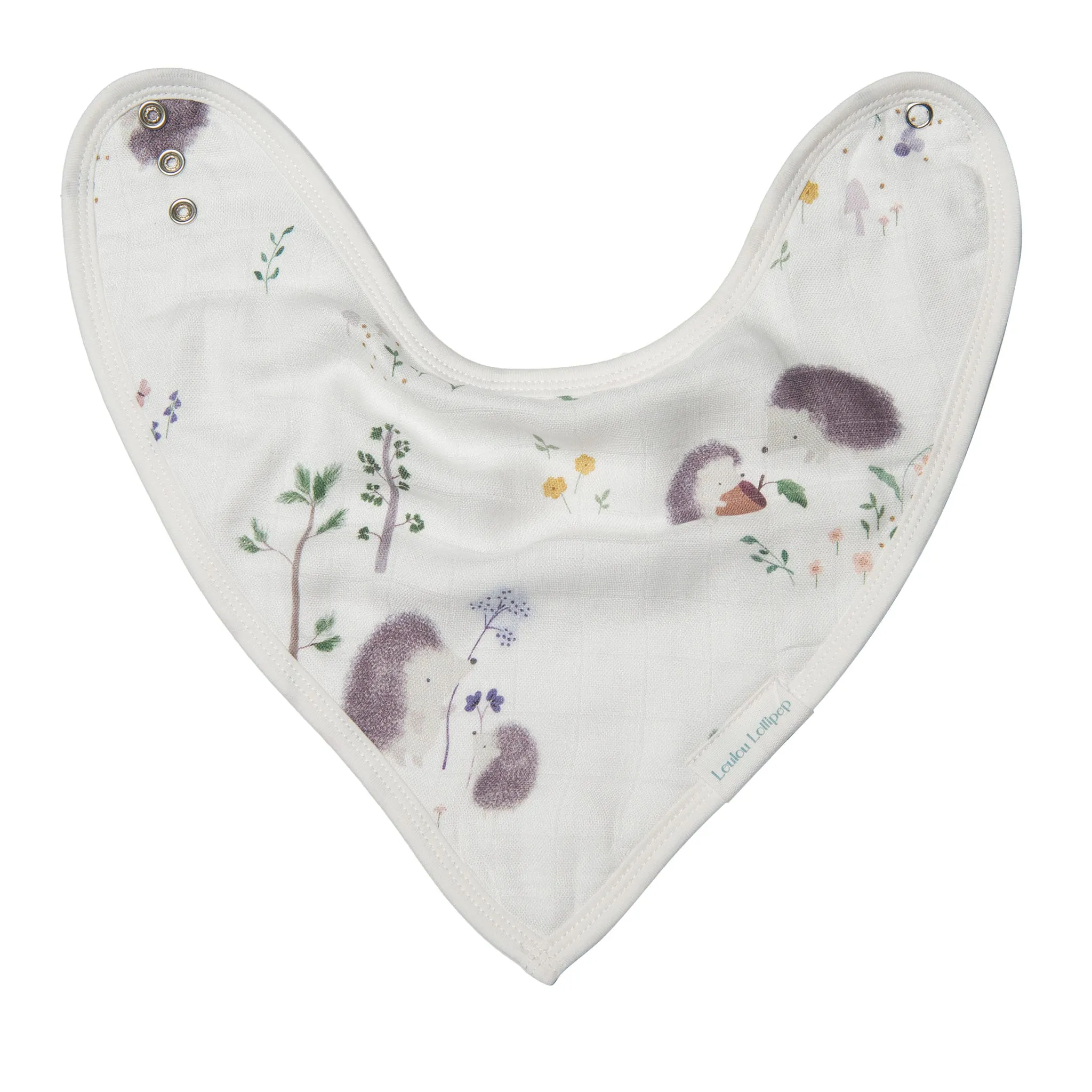 Loulou Lollipop Bavoirs Bandana Mousseline Paquet de 2 - Hérissons