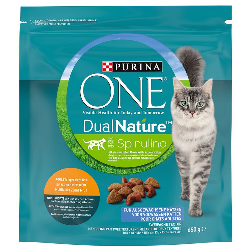 PURINA ONE Dual Nature Adulte poulet, spiruline