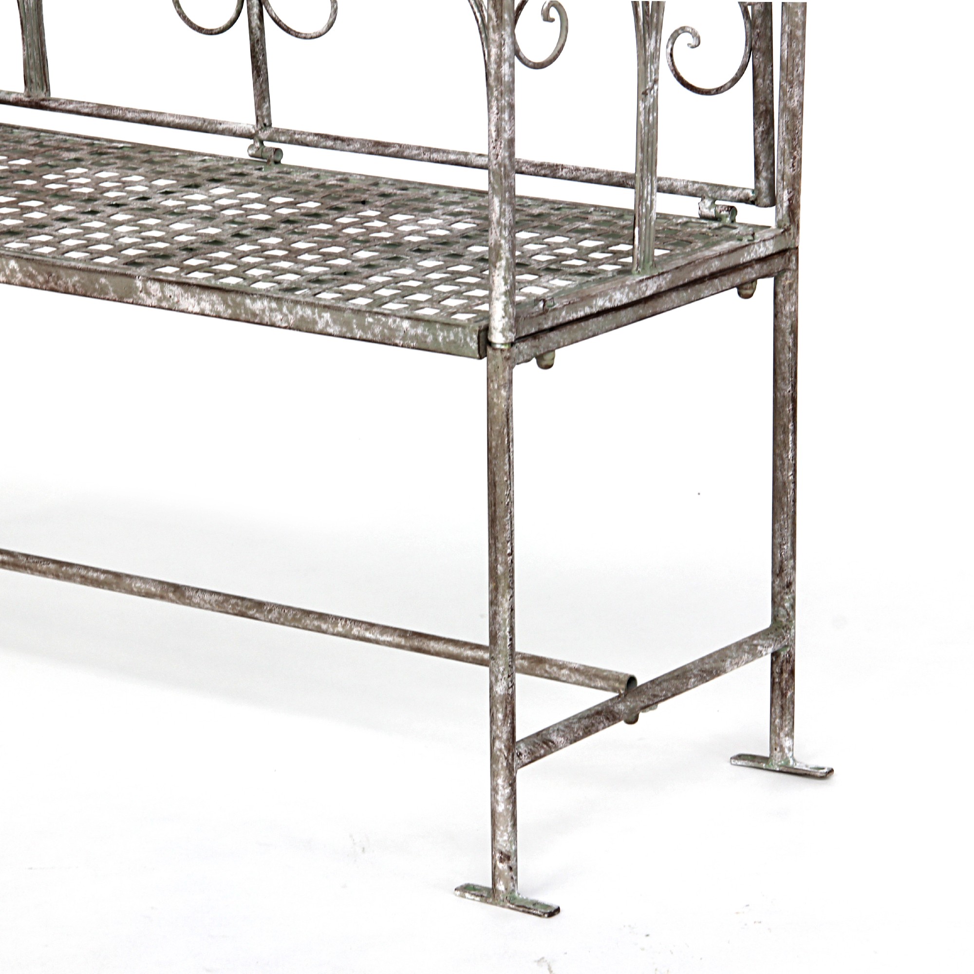 Rankbogen mit Bank 'Pierre', vintage grau, H 239 cm, B 108 cm,  L 41 cm günstig bestellen