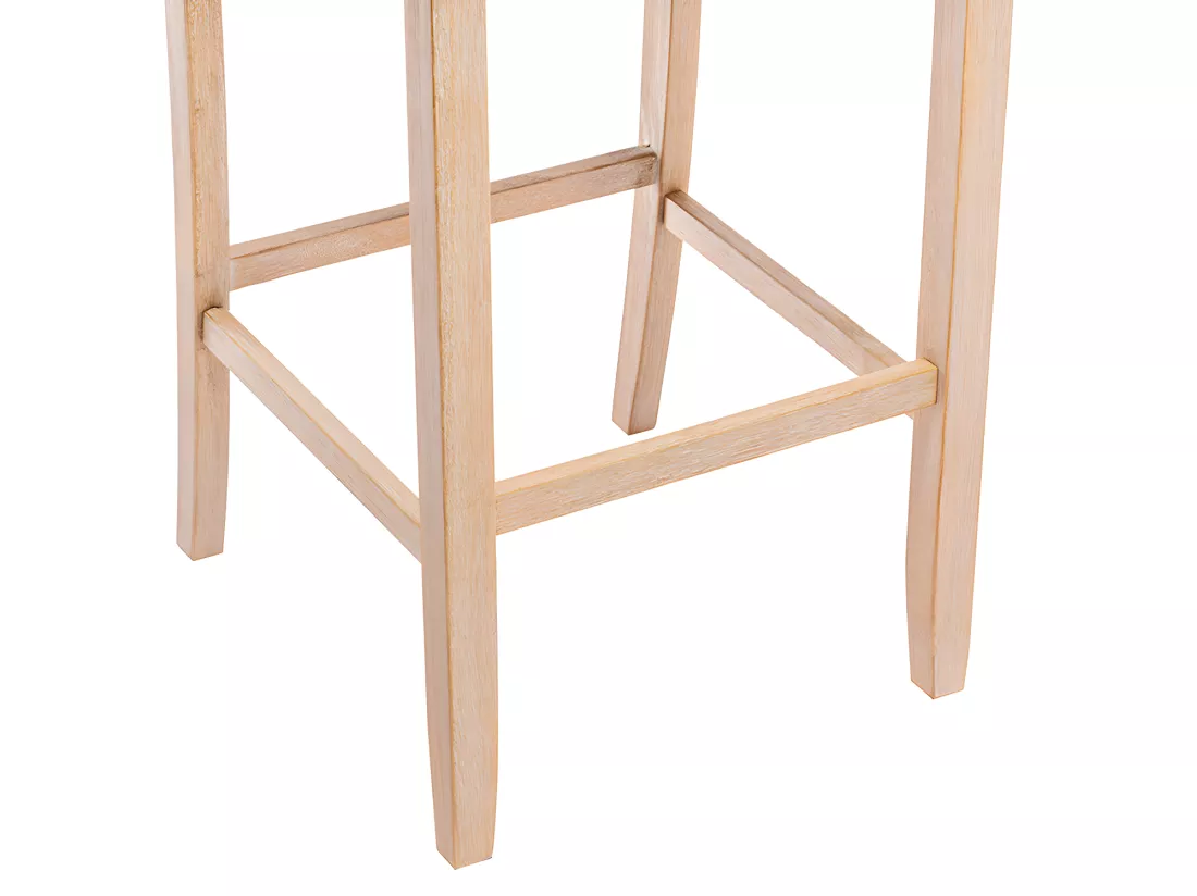 Lot de 2 tabourets de bar - Tissu - Beige - ROVIGO