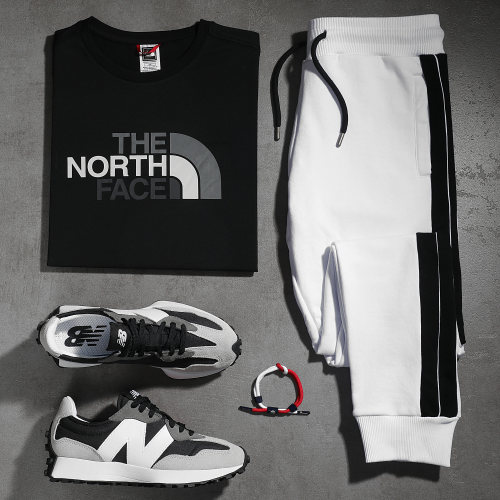 Pantalon Jogging A Bandes 2047 Blanc
