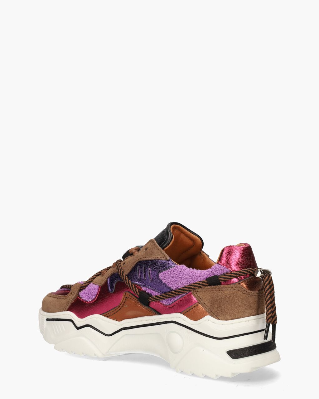 DWRS Label Jupiter Terry Bruin/Multicolor Damessneakers