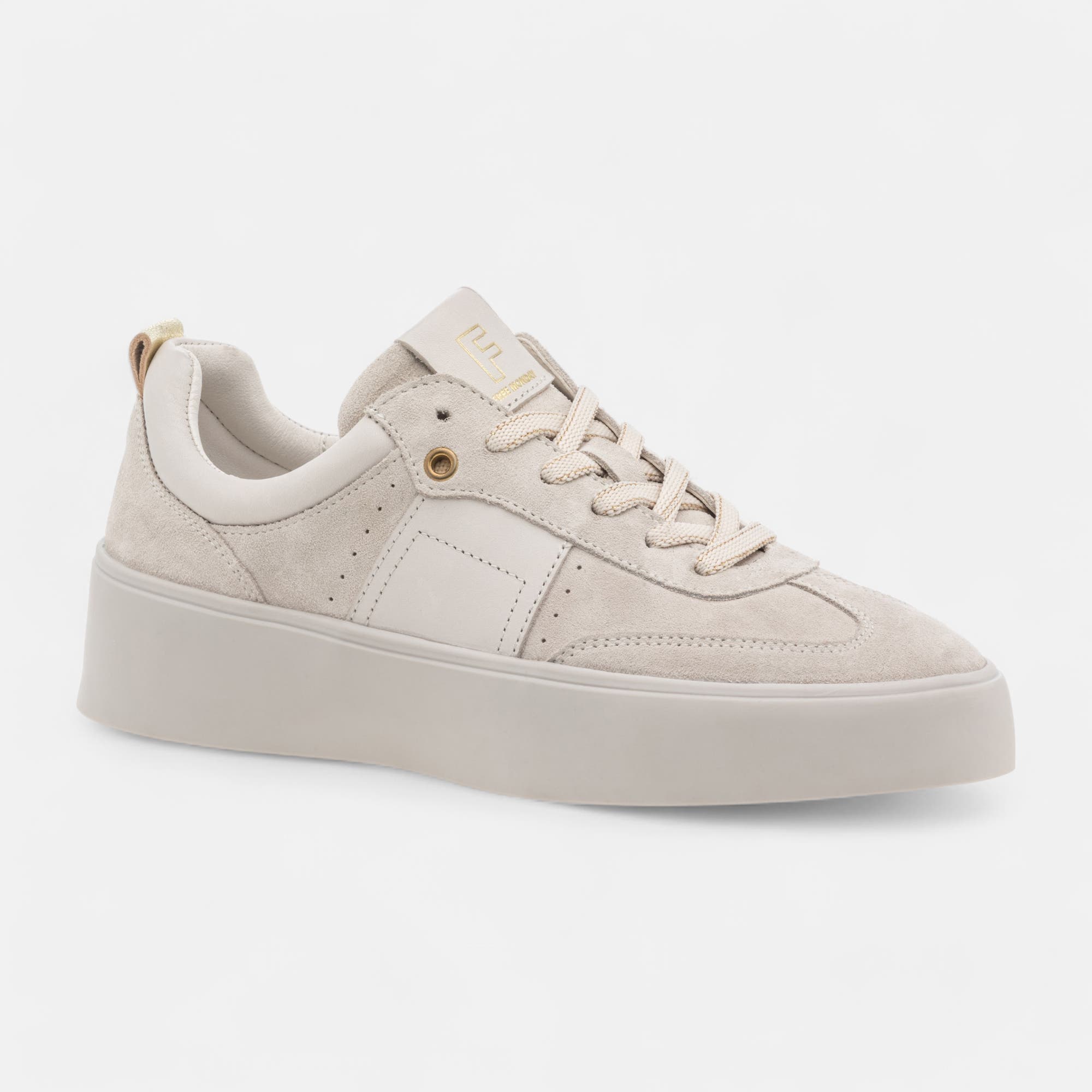 Baskets basses Femme en cuir beige