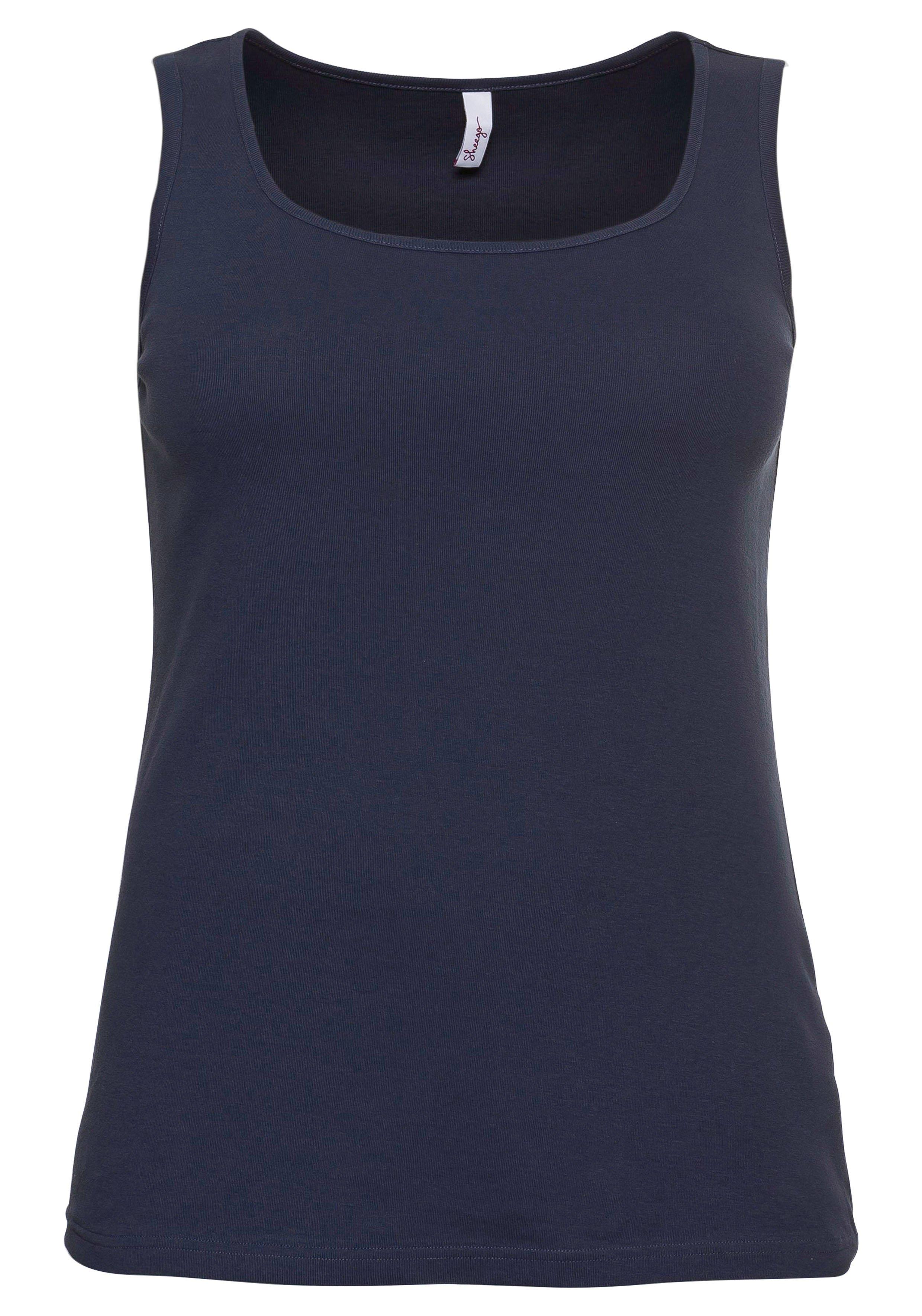 Tanktop aus Baumwolle, mit Rundhalsausschnitt