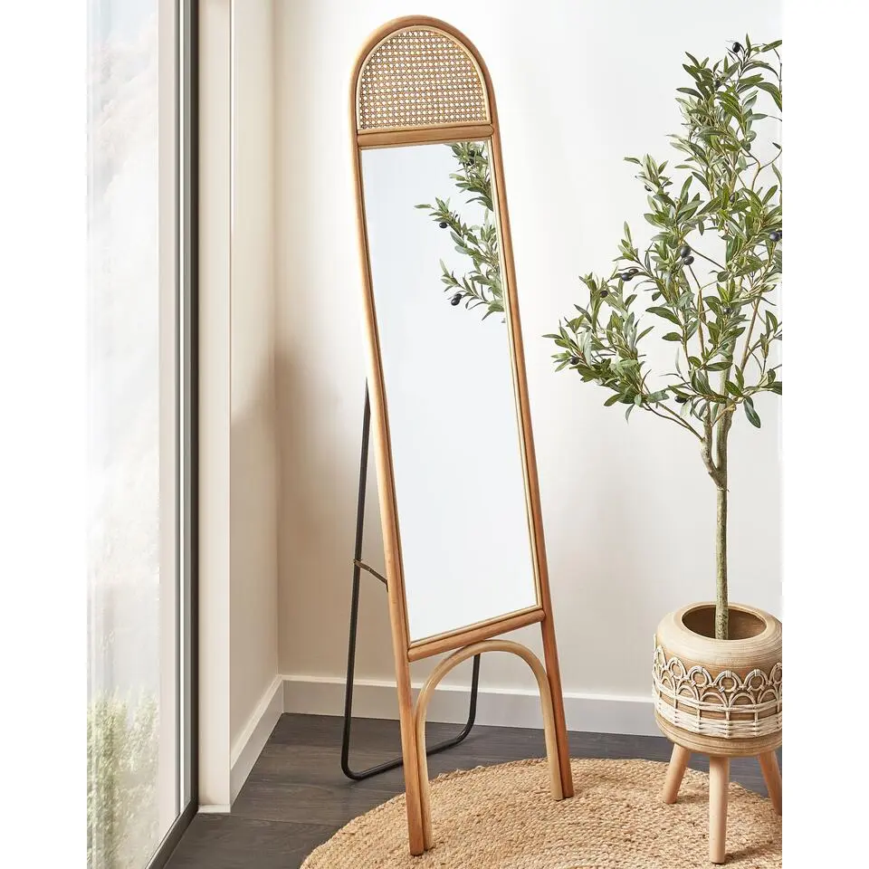 BRUSSEY - Staande spiegel - Naturel - Rotan