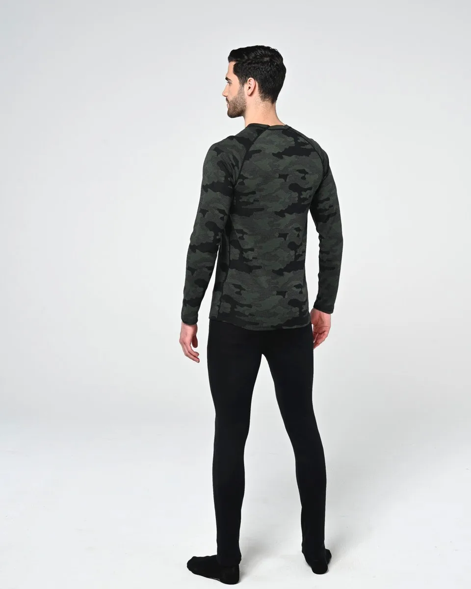 Bula Men's Camo Merino Wool Crew Dolive