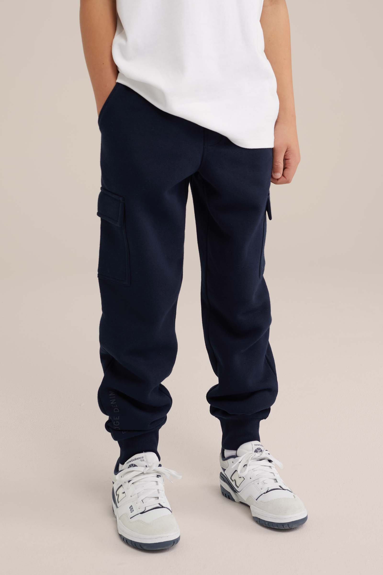 Jongens joggingbroek met cargozakken Blue Ridge Donkerblauw