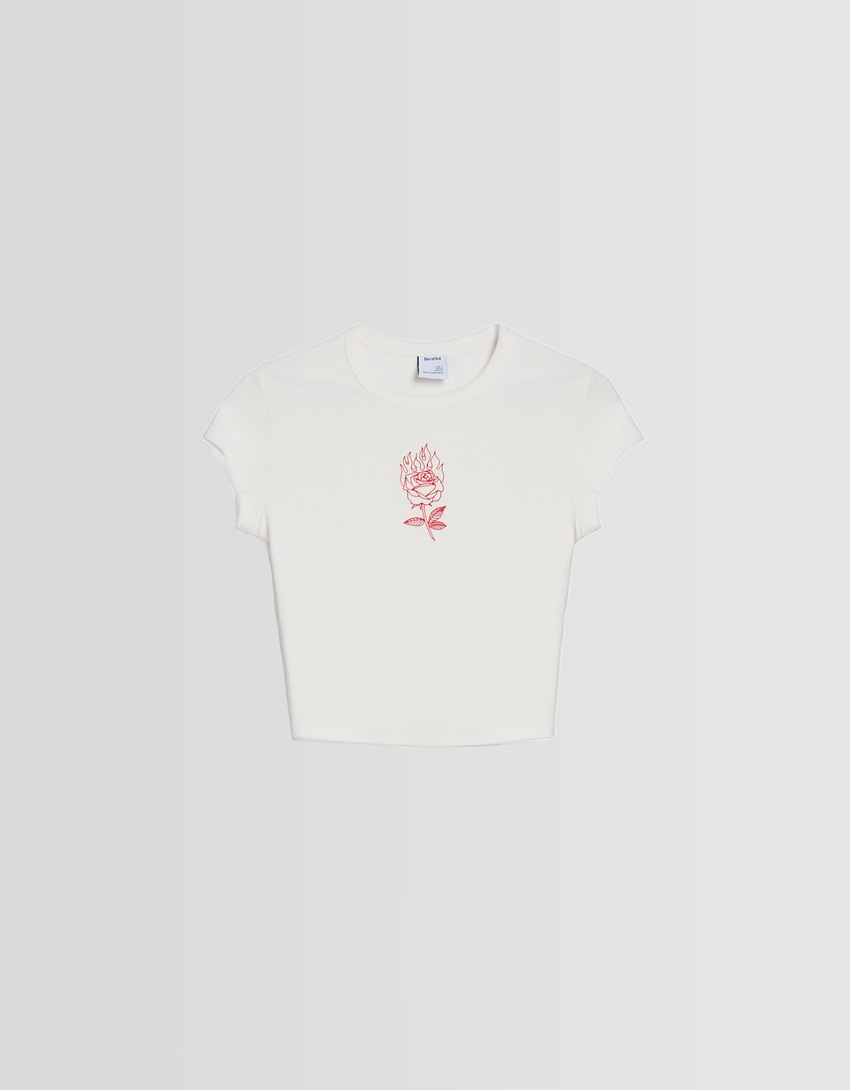Camiseta de manga curta com estampa