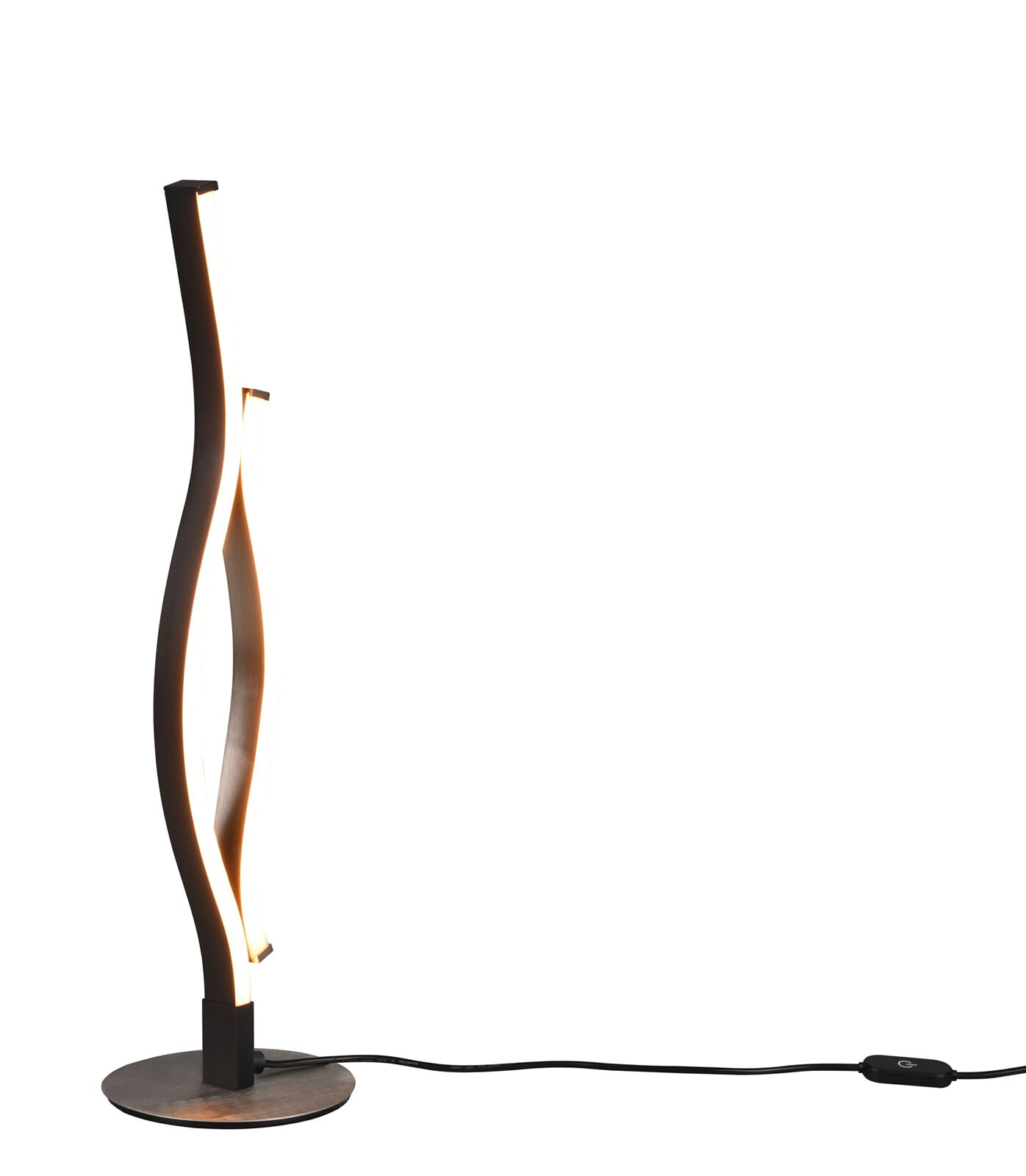 TRIO LED Tischlampe BLAZE 48 cm schwarz /nickelfarbig