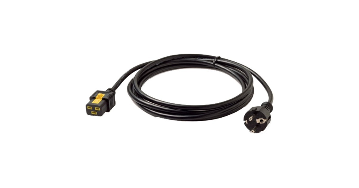 APCStroomkabel C19 naar CEE/7 Schuko  (Zwart, 3 meter, AP8755)