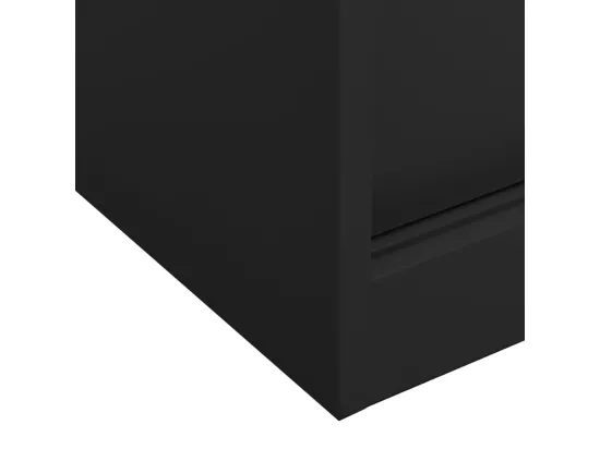 Armoire de bureau porte coulissante Anthracite 90x40x90cm Acier