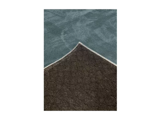 Tapis uni lavable doux - LOFT Bleu 120*120