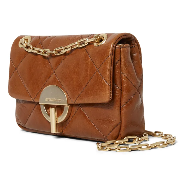 Vanessa Bruno Sac Nano Moon Cuir Craquelé | Marron
